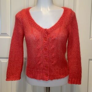 Anthro Guinevere Mohair Cropped Cardigan